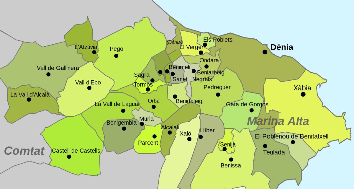 Dénia wird in 15 Jahren 60.000 Einwohner erreichen und die Marina Alta 240.000